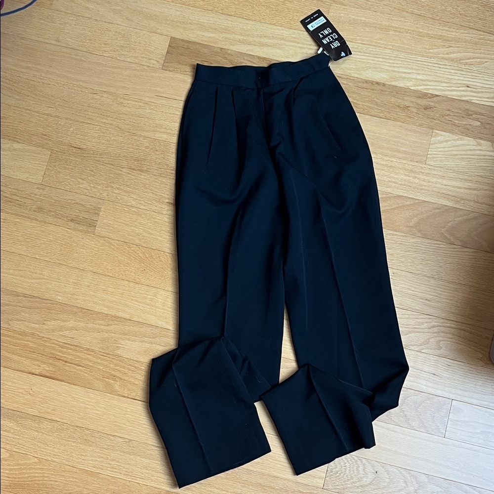 NWT | Vintage Black Wool Women's Trousers • Made in Japan